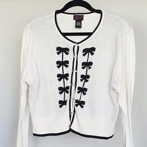 TORRID Sweater Sz 1 14/16 L/S  Rhinestone Retro Style